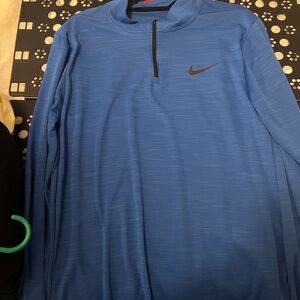 Nike Men's Blue Quarter-Zip Jacket
